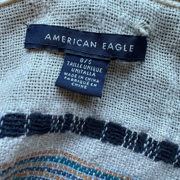 American Eagle AE Long Midi Kimono Cotton Blend Southwestern Fringe Women's O/S - Picture 11 of 12